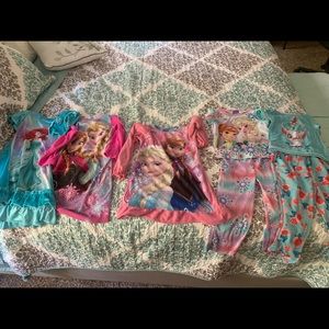 Lot of 5 Disney PJs
